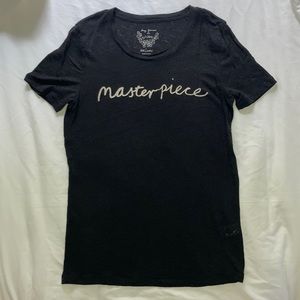 Women’s J. Crew linen graphic t-shirt - size Extra-Small - black